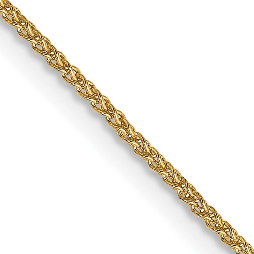 14K Yellow Gold 22" Spiga Chain Necklace - 1.05mm Width by Oro Pregiato