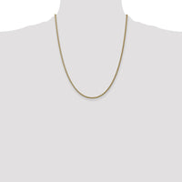 14K Yellow Gold 22" Spiga Chain Necklace - 1.05mm Width by Oro Pregiato