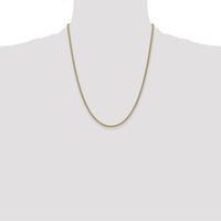 14K Yellow Gold 22" Spiga Chain Necklace with Lobster Clasp - 2.1mm Width by Oro Pregiato
