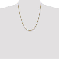 14K Yellow Gold 22" Spiga Wheat Chain Necklace with Lobster Clasp - 1.7mm Width by Oro Pregiato