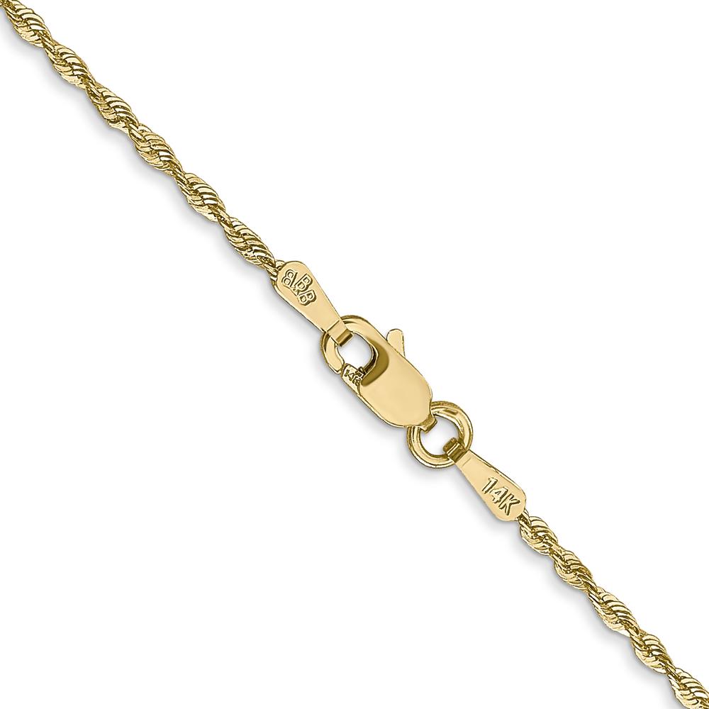 14K Yellow Gold 22" Ultra Diamond-Cut Rope Chain with Lobster Clasp by Oro Pregiato