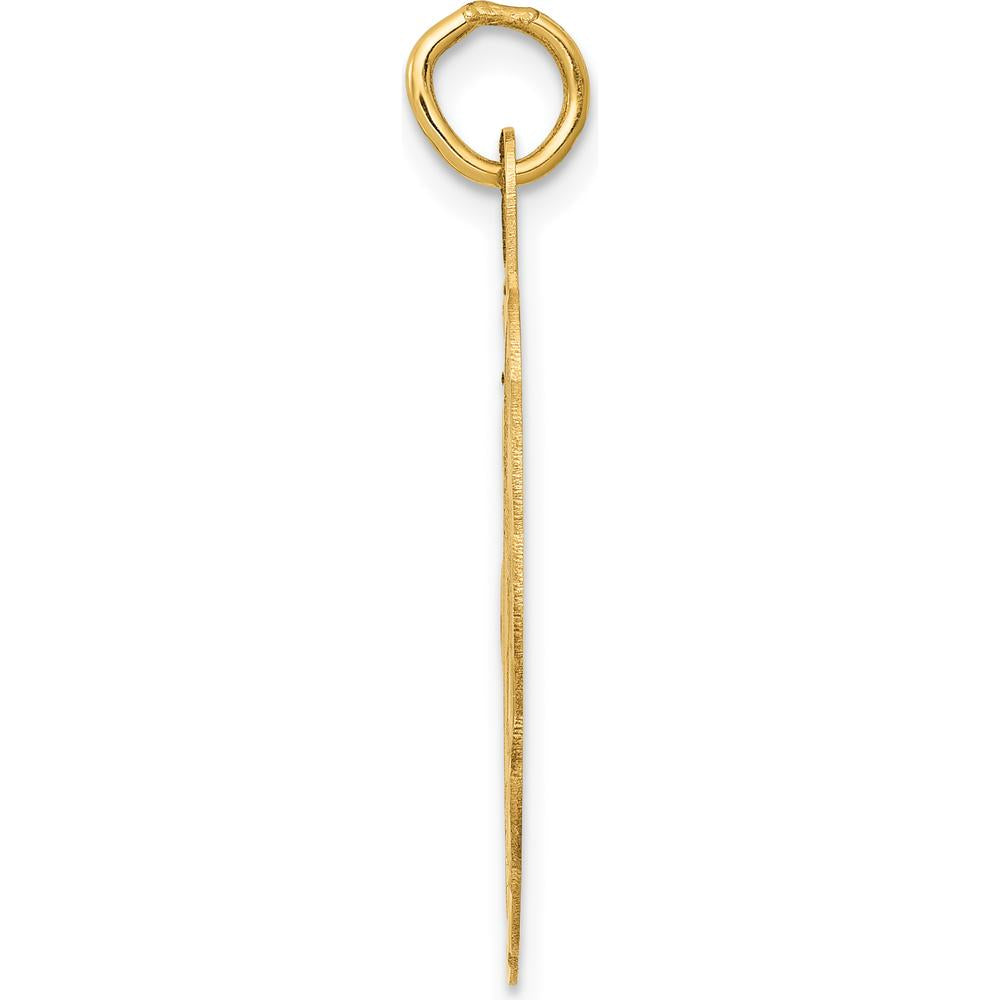 14K Yellow Gold 23mm Engravable Wedding Bells Disc Charm by Oro Pregiato