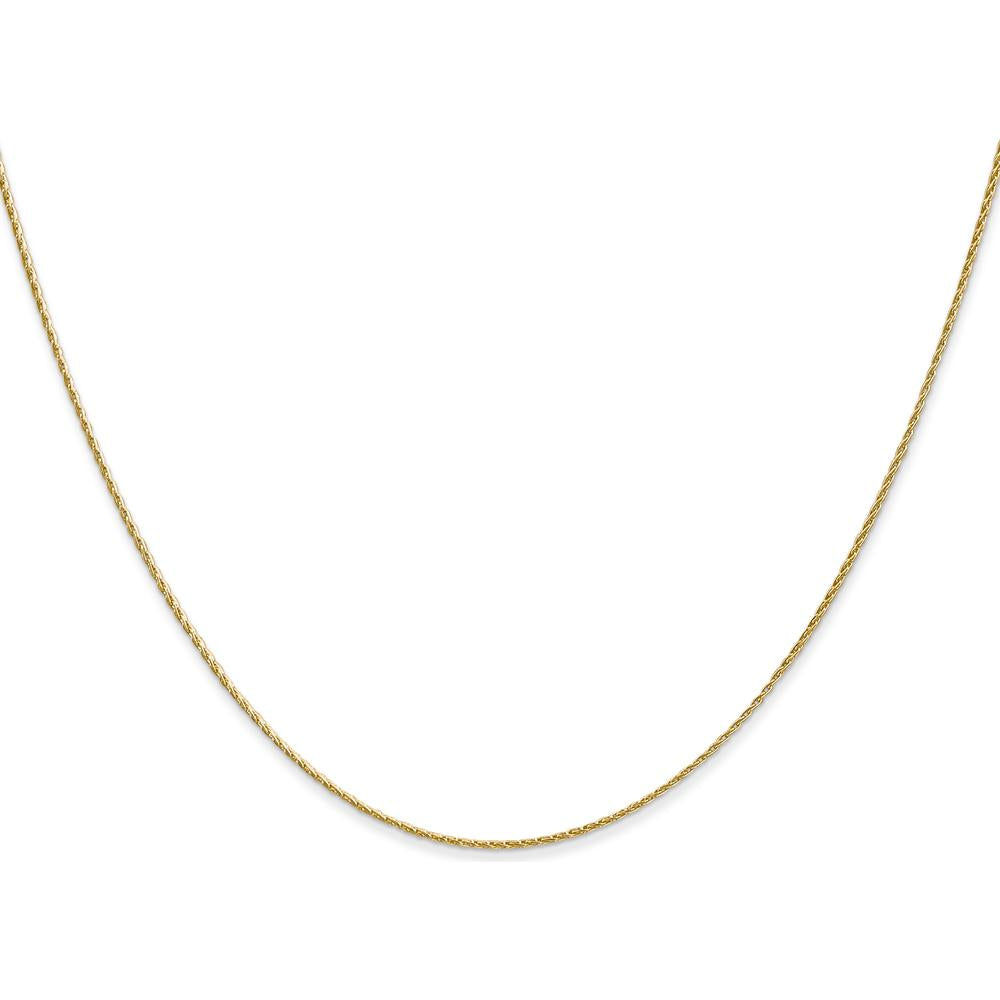 14K Yellow Gold 24" 0.7mm Round Parisian Wheat Chain with Lobster Clasp by Oro Pregiato