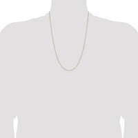 14K Yellow Gold 24" 1.0mm Diamond-Cut Forzantine Cable Chain by Oro Pregiato