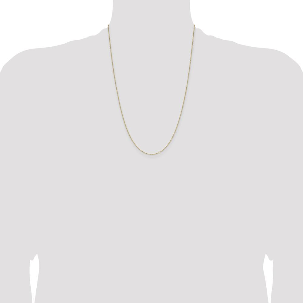 14K Yellow Gold 24" 1.0mm Diamond-Cut Forzantine Cable Chain by Oro Pregiato