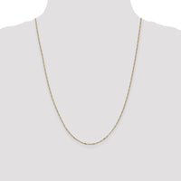 14K Yellow Gold 24" 1.25mm Flat Figaro Chain Necklace with Spring Ring Clasp by Oro Pregiato
