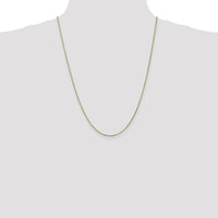 14K Yellow Gold 24" 1.3mm Box Chain Necklace with Lobster Clasp by Oro Pregiato