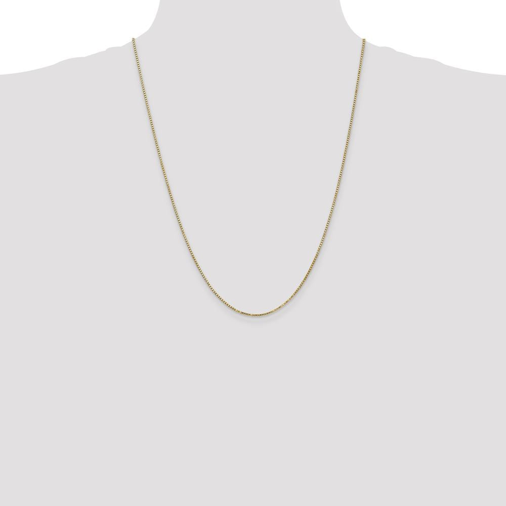14K Yellow Gold 24" 1.3mm Box Chain Necklace with Lobster Clasp by Oro Pregiato