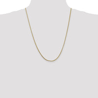 14K Yellow Gold 24" 1.3mm Franco Chain Necklace with Lobster Clasp - Solid Gold, Polished Finish by Oro Pregiato