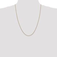 14K Yellow Gold 24" 1.4mm Round Open Link Cable Chain with Lobster Clasp by Oro Pregiato