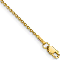 14K Yellow Gold 24" 1.5mm Cable Chain Necklace with Lobster Clasp by Oro Pregiato