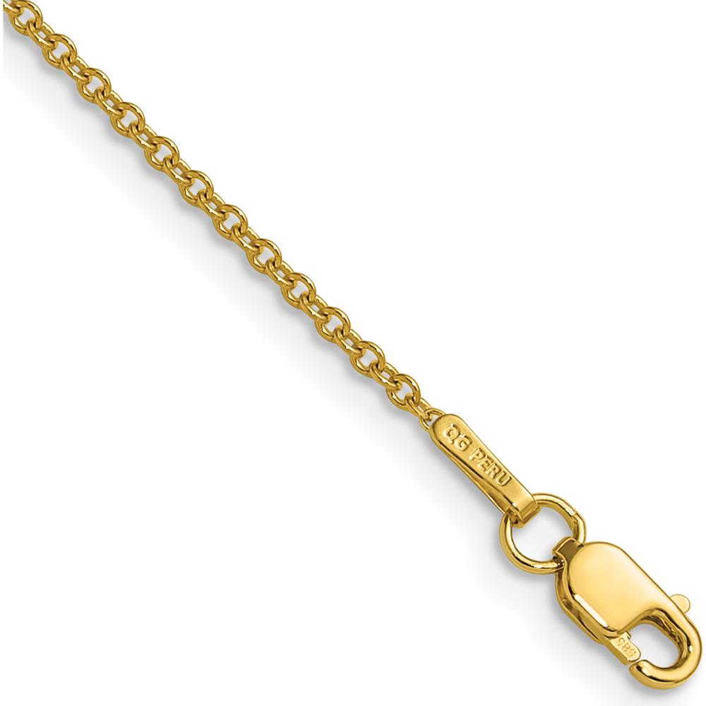 14K Yellow Gold 24" 1.5mm Cable Chain Necklace with Lobster Clasp by Oro Pregiato
