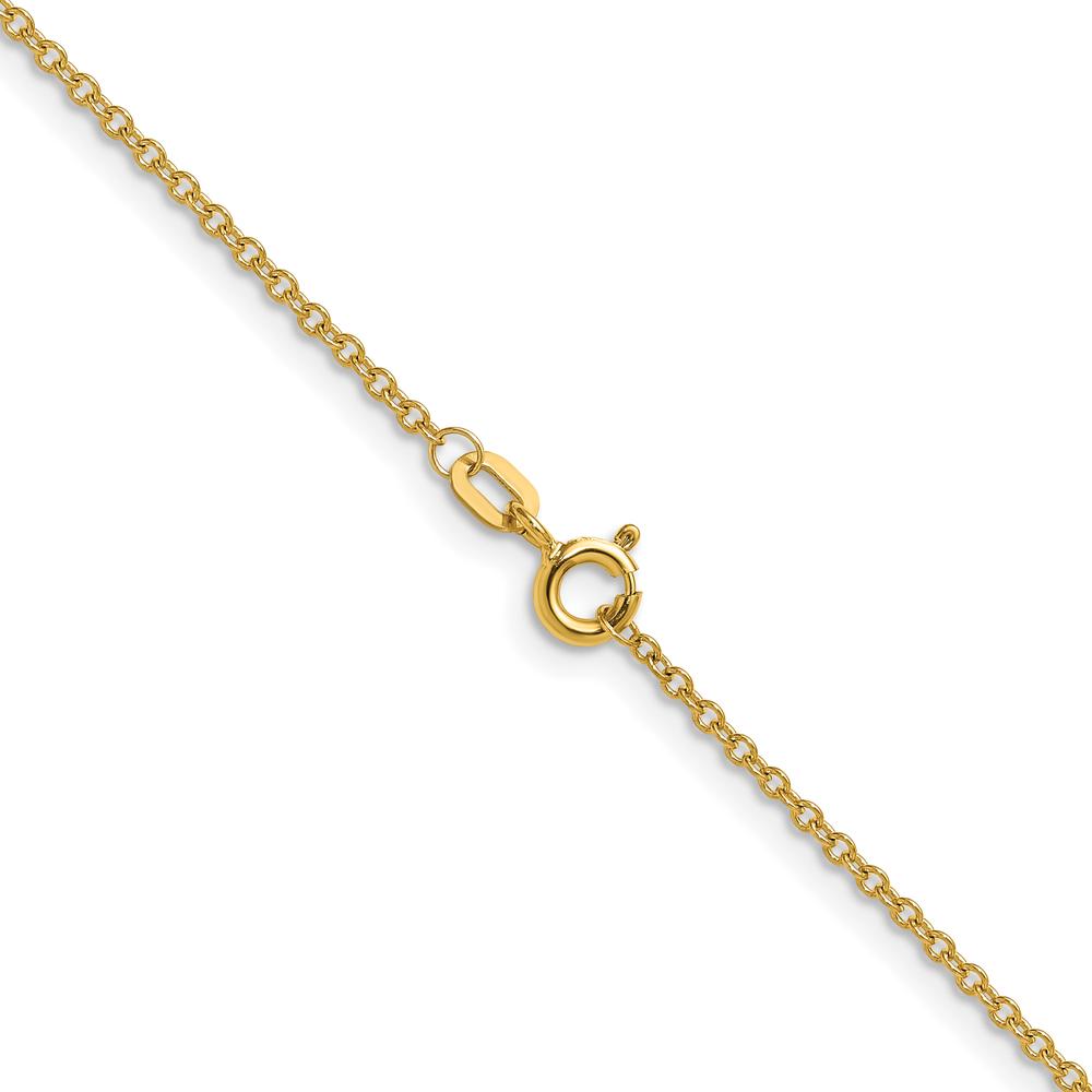14K Yellow Gold 24" 1.5mm Cable Chain Necklace with Lobster Clasp by Oro Pregiato