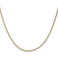 14K Yellow Gold 24" 1.9mm Flat Wheat Chain with Lobster Clasp by Oro Pregiato