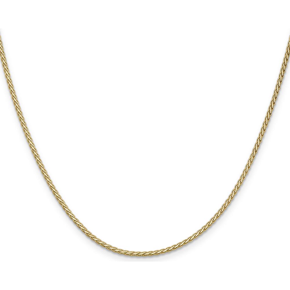 14K Yellow Gold 24" 1.9mm Flat Wheat Chain with Lobster Clasp by Oro Pregiato