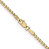 14K Yellow Gold 24" 1.9mm Flat Wheat Chain with Lobster Clasp by Oro Pregiato