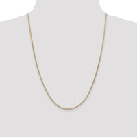 14K Yellow Gold 24" 1.9mm Flat Wheat Chain with Lobster Clasp by Oro Pregiato