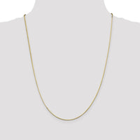 14K Yellow Gold 24" 1mm Polished Octagonal Snake Chain Necklace by Oro Pregiato