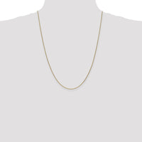 14K Yellow Gold 24" 1mm Round Open Link Cable Chain with Lobster Clasp by Official Gold Marks