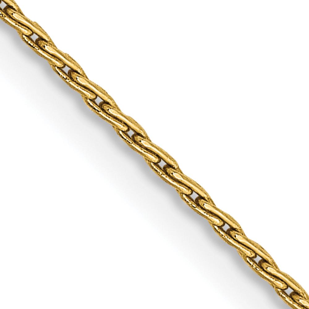 14K Yellow Gold 24" 1mm Round Parisian Wheat Chain with Lobster Clasp by Oro Pregiato
