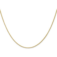 14K Yellow Gold 24" 1mm Round Parisian Wheat Chain with Lobster Clasp by Oro Pregiato