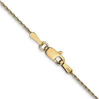 14K Yellow Gold 24" 1mm Round Parisian Wheat Chain with Lobster Clasp by Oro Pregiato
