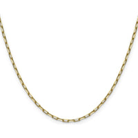 14K Yellow Gold 24" 2.1mm Beveled Paperclip Chain Necklace by Oro Pregiato