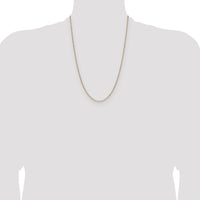 14K Yellow Gold 24" 2.1mm Beveled Paperclip Chain Necklace by Oro Pregiato