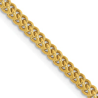 14K Yellow Gold 24" 2.2mm Semi-Solid Franco Chain with Lobster Clasp by Oro Pregiato