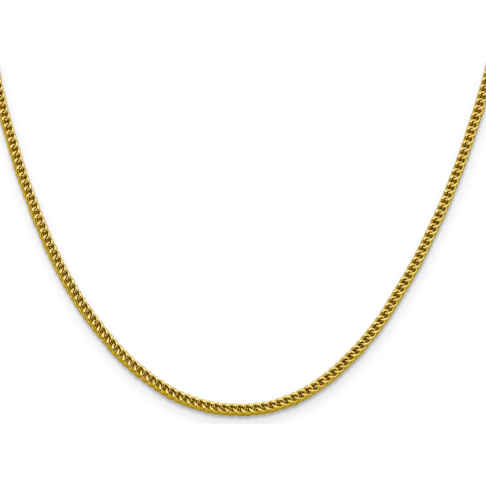 14K Yellow Gold 24" 2.2mm Semi-Solid Franco Chain with Lobster Clasp by Oro Pregiato