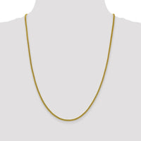 14K Yellow Gold 24" 2.2mm Semi-Solid Franco Chain with Lobster Clasp by Oro Pregiato