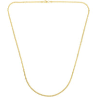 14K Yellow Gold 24" 2.74mm Fancy Ice Chain Necklace with Diamond-Cut Textured Finish by Orozza Fine Jewelry