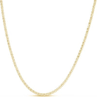 14K Yellow Gold 24" 2.74mm Fancy Ice Chain Necklace with Diamond-Cut Textured Finish by Orozza Fine Jewelry