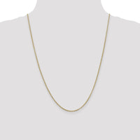 14K Yellow Gold 24" 2mm Round Open Link Cable Chain with Lobster Clasp by Oro Pregiato
