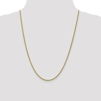 14K Yellow Gold 24" 2mm Semi-Solid 3-Wire Wheat Chain with Lobster Clasp by Oro Pregiato
