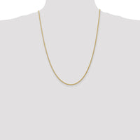 14K Yellow Gold 24" 2mm Semi-Solid Wheat Chain with Lobster Clasp by Oro Pregiato
