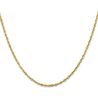 14K Yellow Gold 24" 2mm Ultra Diamond-Cut Rope Chain Necklace by Oro Pregiato