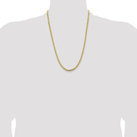 14K Yellow Gold 24" 3.25mm Byzantine Chain with Lobster Clasp by Oro Pregiato