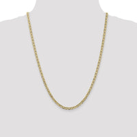 14K Yellow Gold 24" 3.75mm Concave Anchor Chain with Lobster Clasp by Oro Pregiato