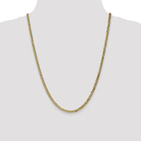 14K Yellow Gold 24" 3.9mm Flat Beveled Curb Chain with Lobster Clasp by Oro Pregiato