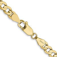 14K Yellow Gold 24" 4.5mm Open Concave Curb Chain with Lobster Clasp by Oro Pregiato