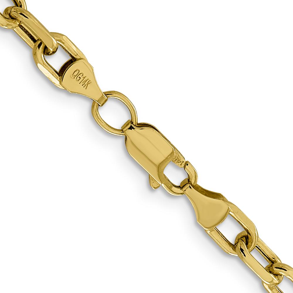 14K Yellow Gold 24" 4.9mm Diamond-Cut Cable Chain with Lobster Clasp by Oro Pregiato