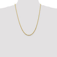 14K Yellow Gold 24" 4mm Ultra Diamond-cut Rope Chain with Lobster Clasp by Oro Pregiato