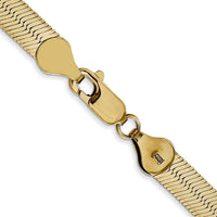14K Yellow Gold 24" 5.5mm Herringbone Chain Necklace with Lobster Clasp by 0