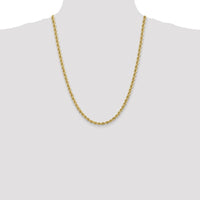 14K Yellow Gold 24" 5mm Rope Chain with Lobster Clasp