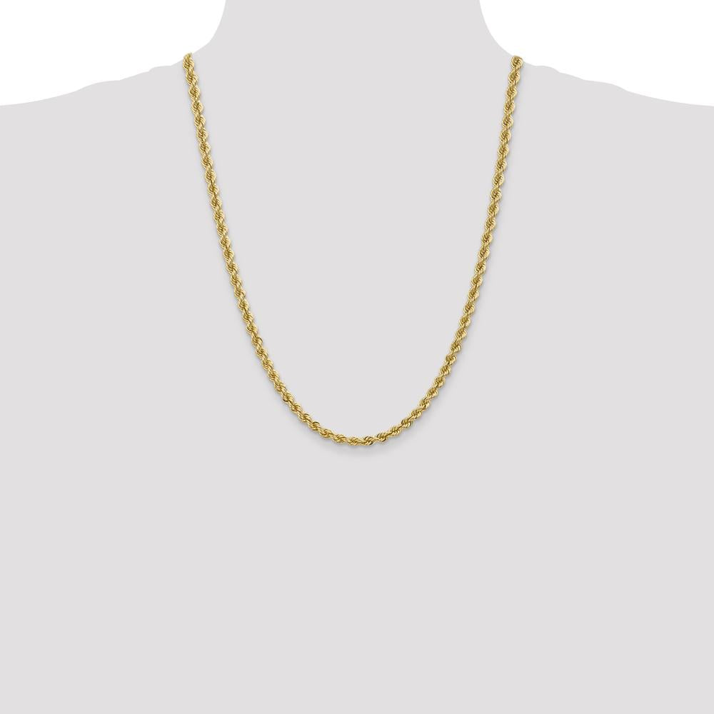 14K Yellow Gold 24" 5mm Rope Chain with Lobster Clasp