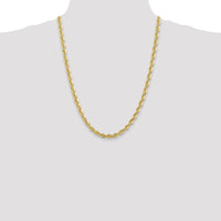 14K Yellow Gold 24" 6mm Regular Rope Chain with Fancy Lobster Clasp