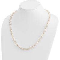 14K Yellow Gold 24" Akoya Saltwater Cultured Pearl Necklace - 7-8mm Pearls by Monteluci Fine Jewelry