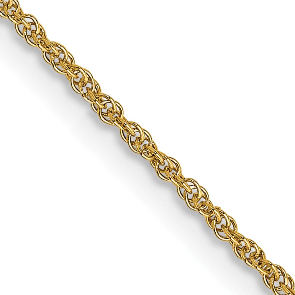 14K Yellow Gold 24" Baby Rope Chain Necklace with Spring Ring Clasp by Oro Pregiato