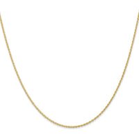 14K Yellow Gold 24" Baby Rope Chain Necklace with Spring Ring Clasp by Oro Pregiato